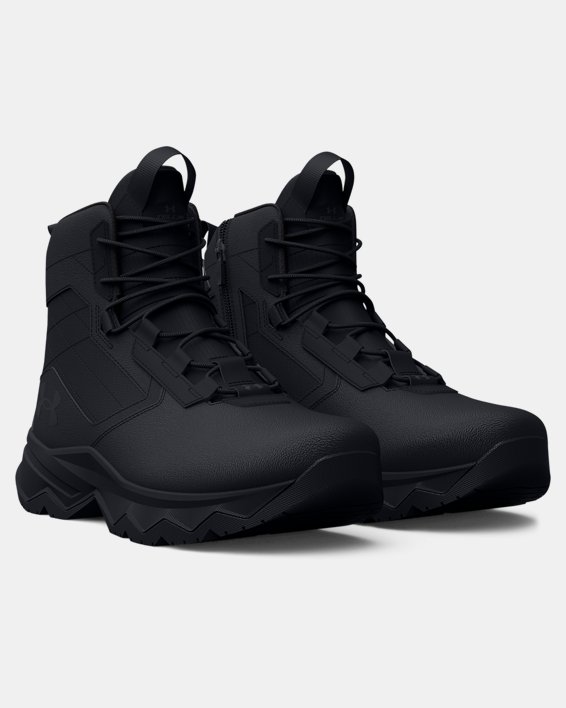 Men's UA Stellar G2 6" Side Zip Tactical Boots, Black, pdpMainDesktop image number 3